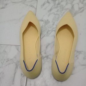 Rothy's The Point Pointed toe flats light yellow size 7.5
